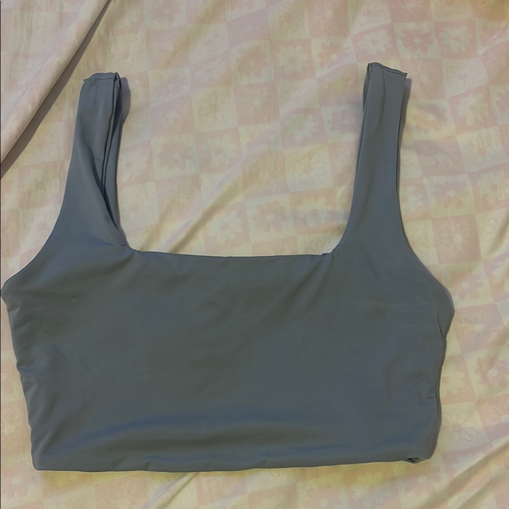 Dusty blue cropped tank